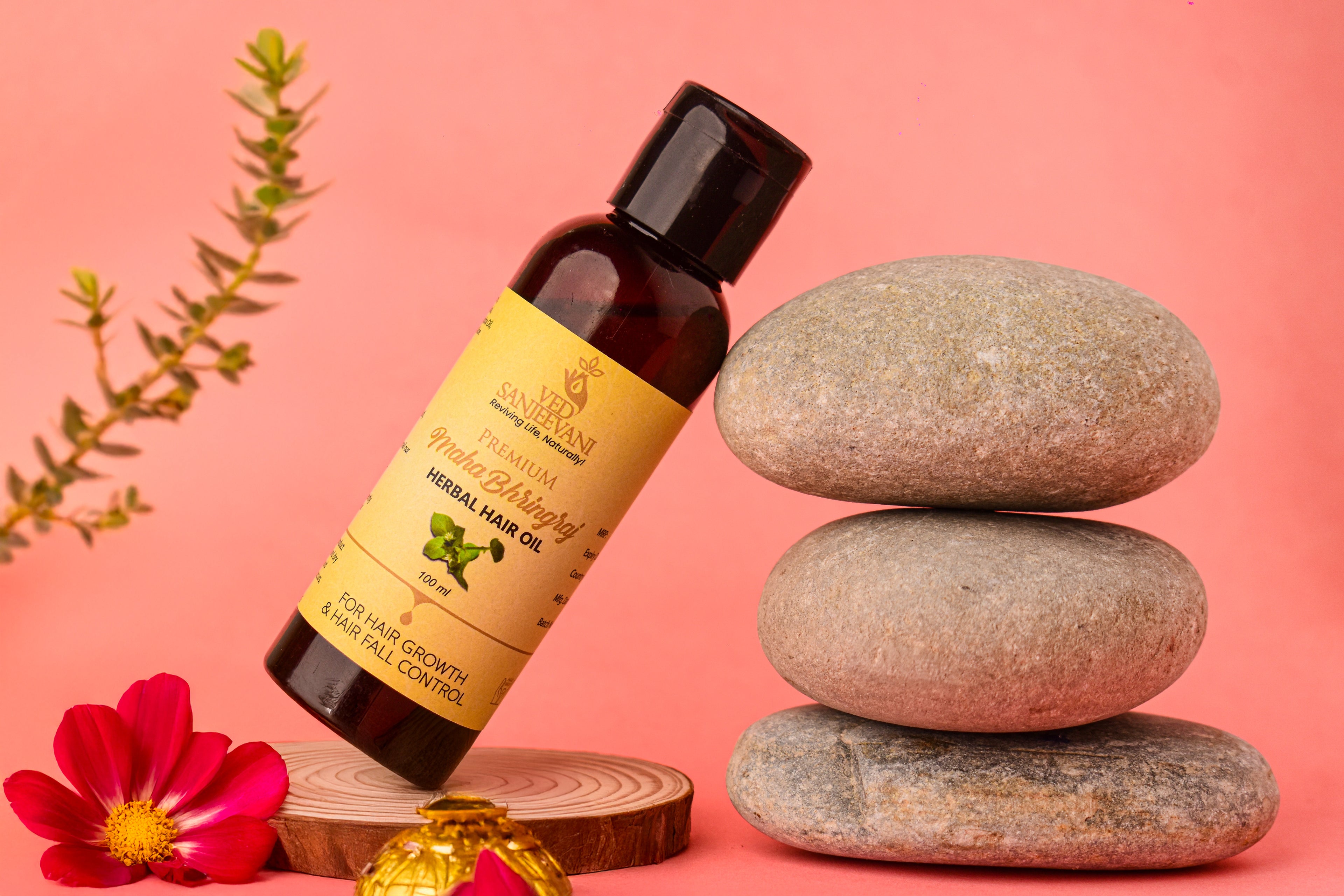 Maha Bhringraj Herbal Hair Oil – Ayurvedic oil for hair growth, scalp nourishment, and reduced hair fall