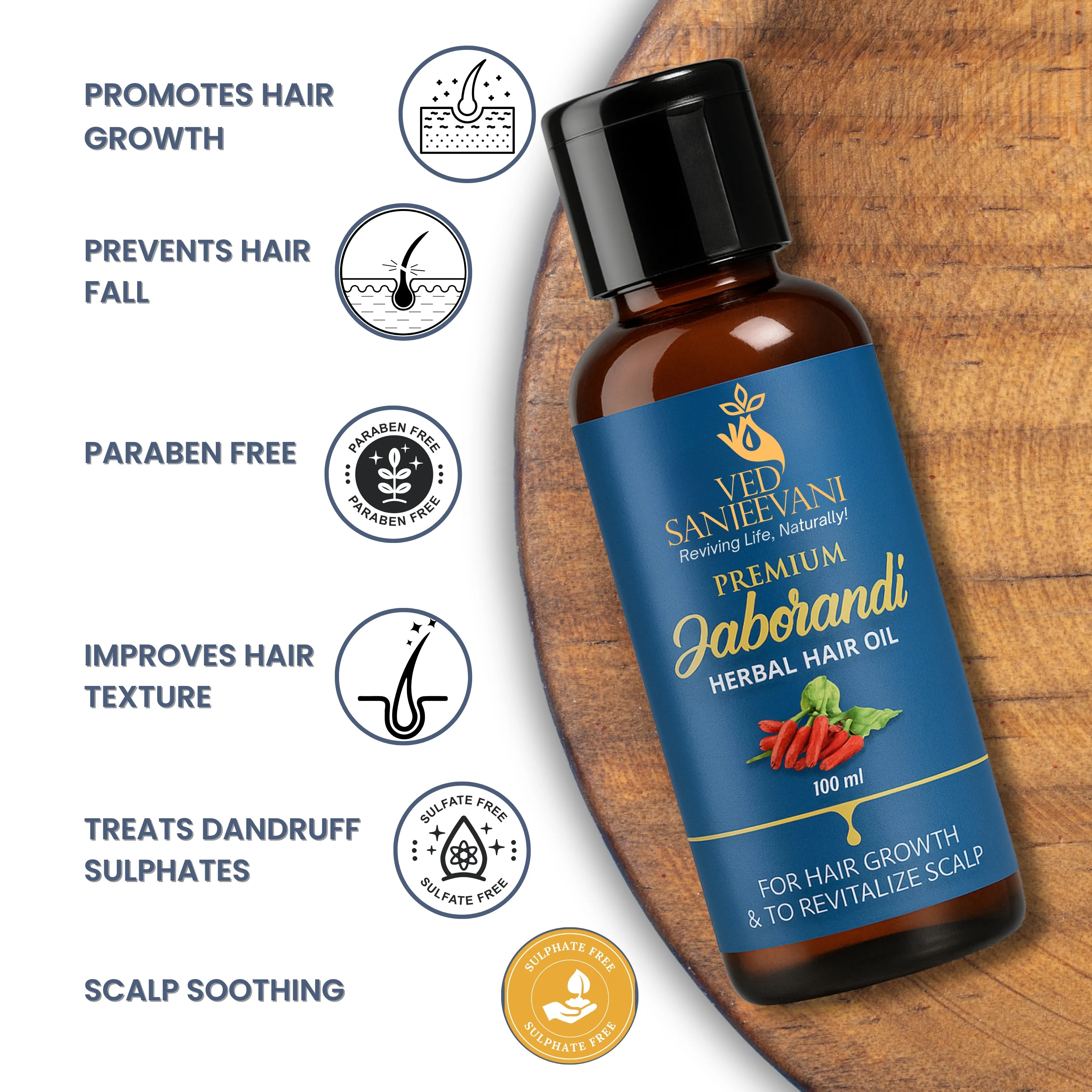 Premium Jaborandi Herbal Hair Oil –for Rapid Hair Growth