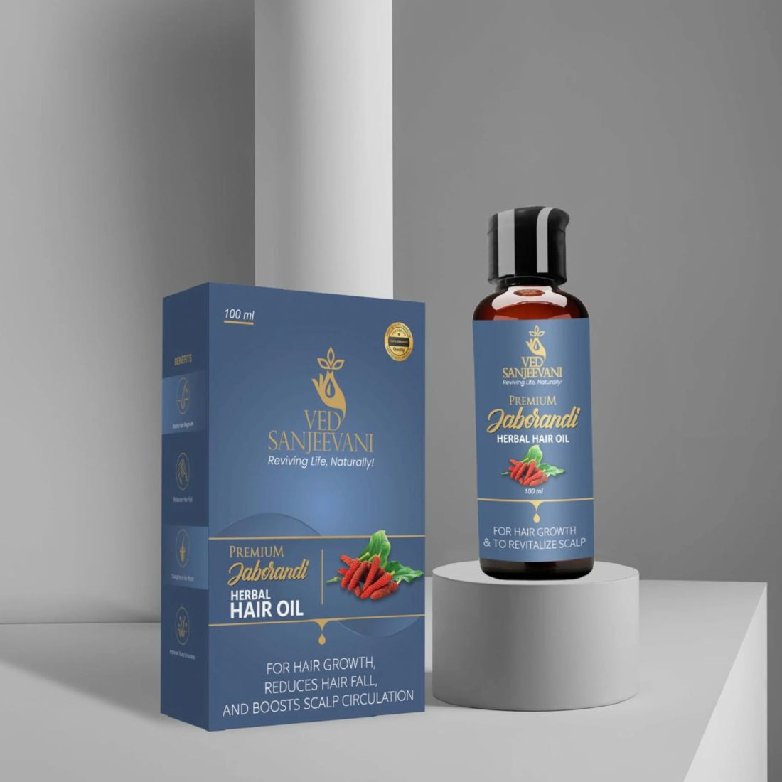 Premium Jaborandi Herbal Hair Oil –for Rapid Hair Growth