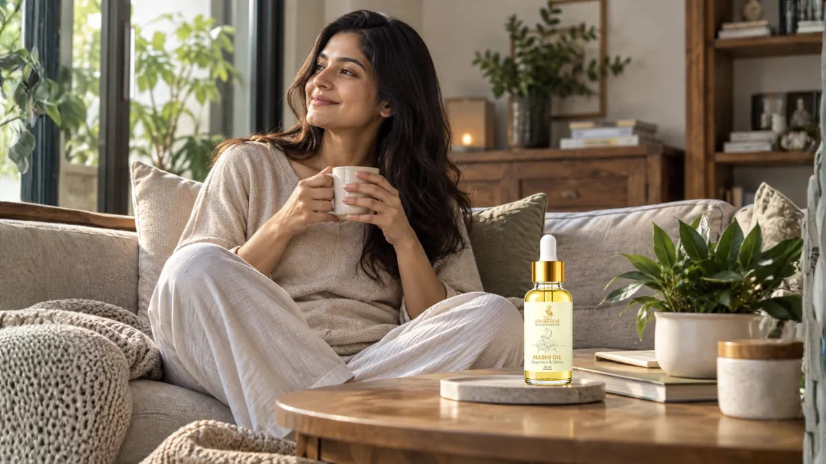 Digestion & Detox Nabhi Oil An Ayurvedic Routine-Ved Sanjeevani