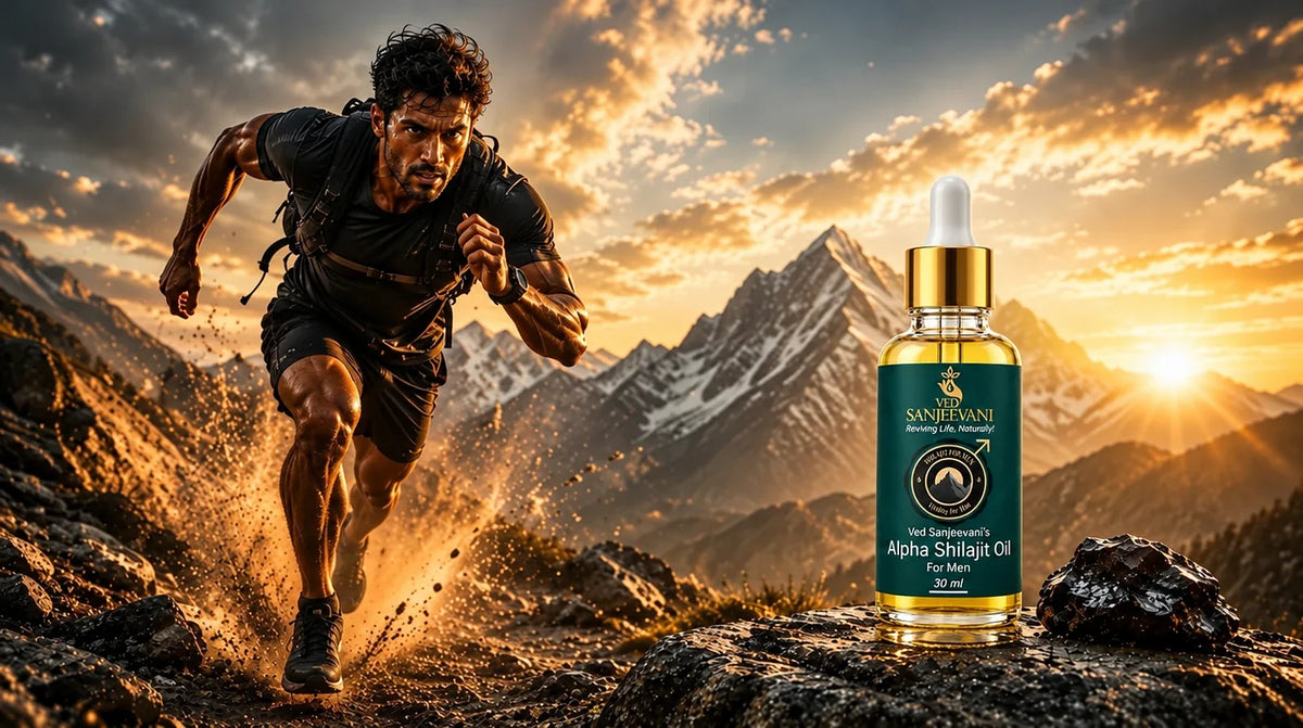 Alpha Shilajit Nabhi Oil for men's vitality