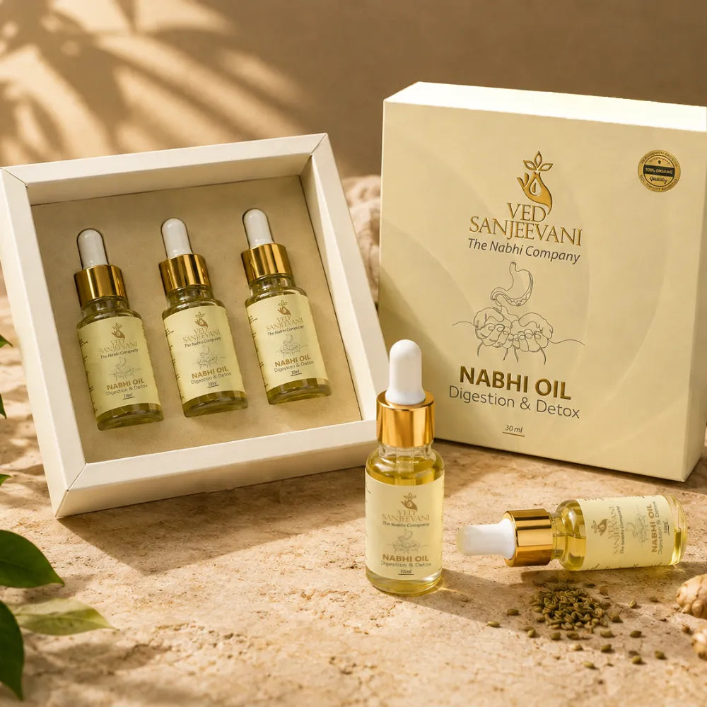 Ved Sanjeevani Ayurvedic navel oil for digestion and gut wellness