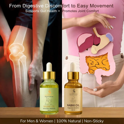 COMBO – Digestion Detox &amp; Joint Pain Relief Nabhi Oils