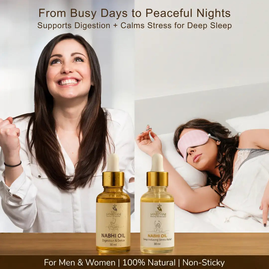 Ved Sanjeevani 30-Day Digestion Detox &amp; Sleep Inducing Nabhi Wellness Program | Ayurvedic Nabhi Oil Combo - Product Benefits and Ingredients