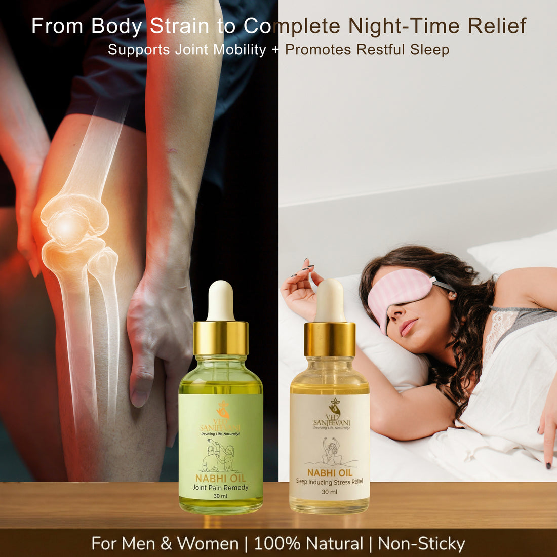 COMBO of Sleep Inducing &amp; Joint Pain Relief – Ayurvedic Nabhi Oils for Restful Sleep, Calm &amp; Joint Support - Product Benefits and Ingredients