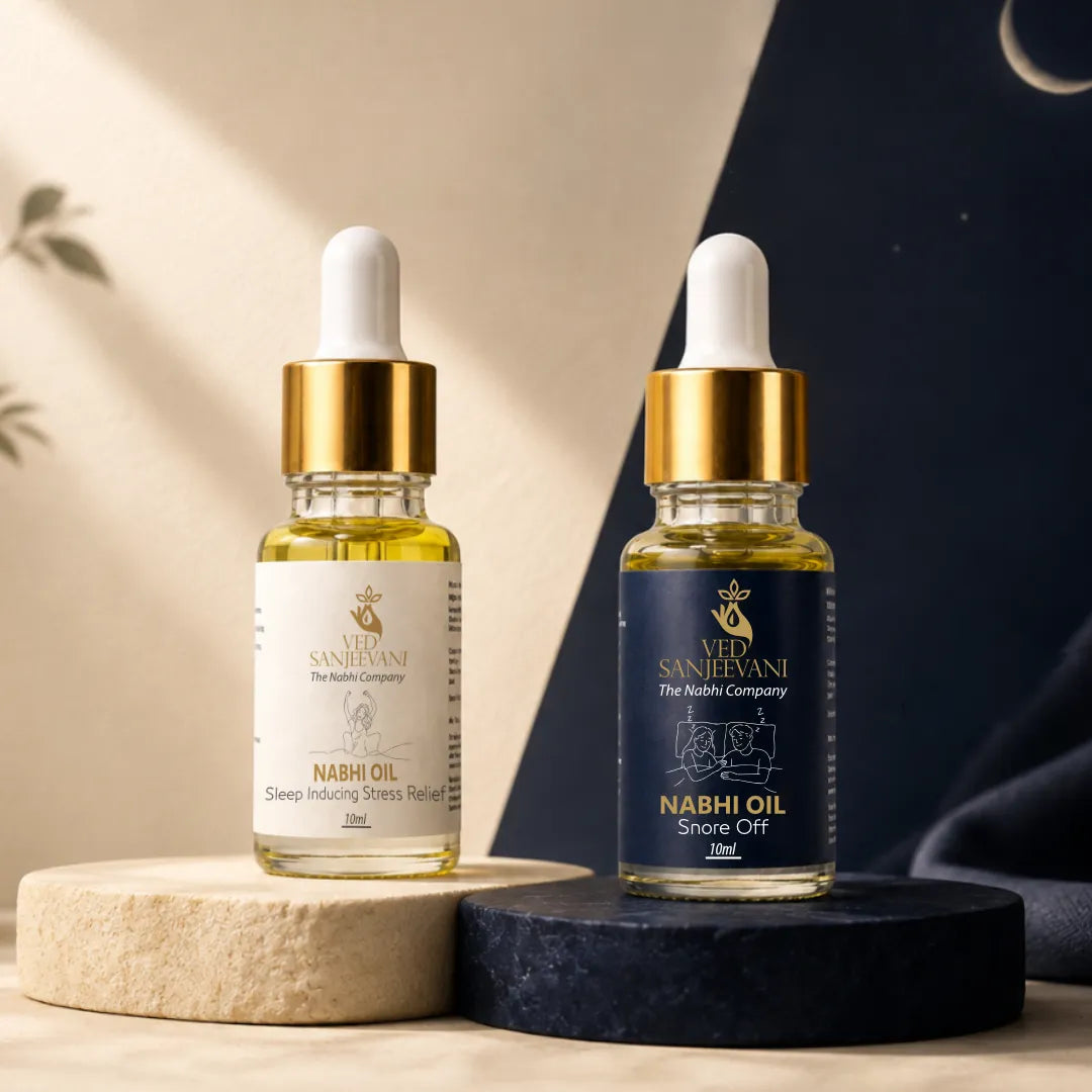 COMBO of Sleep Inducing &amp; Snore Off – Ayurvedic Nabhi Oils for Restful Sleep, Calm &amp; Breathing Support - Ved Sanjeevani Ayurvedic Product